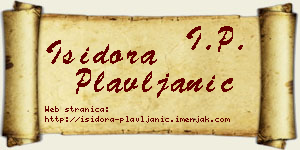 Isidora Plavljanić vizit kartica